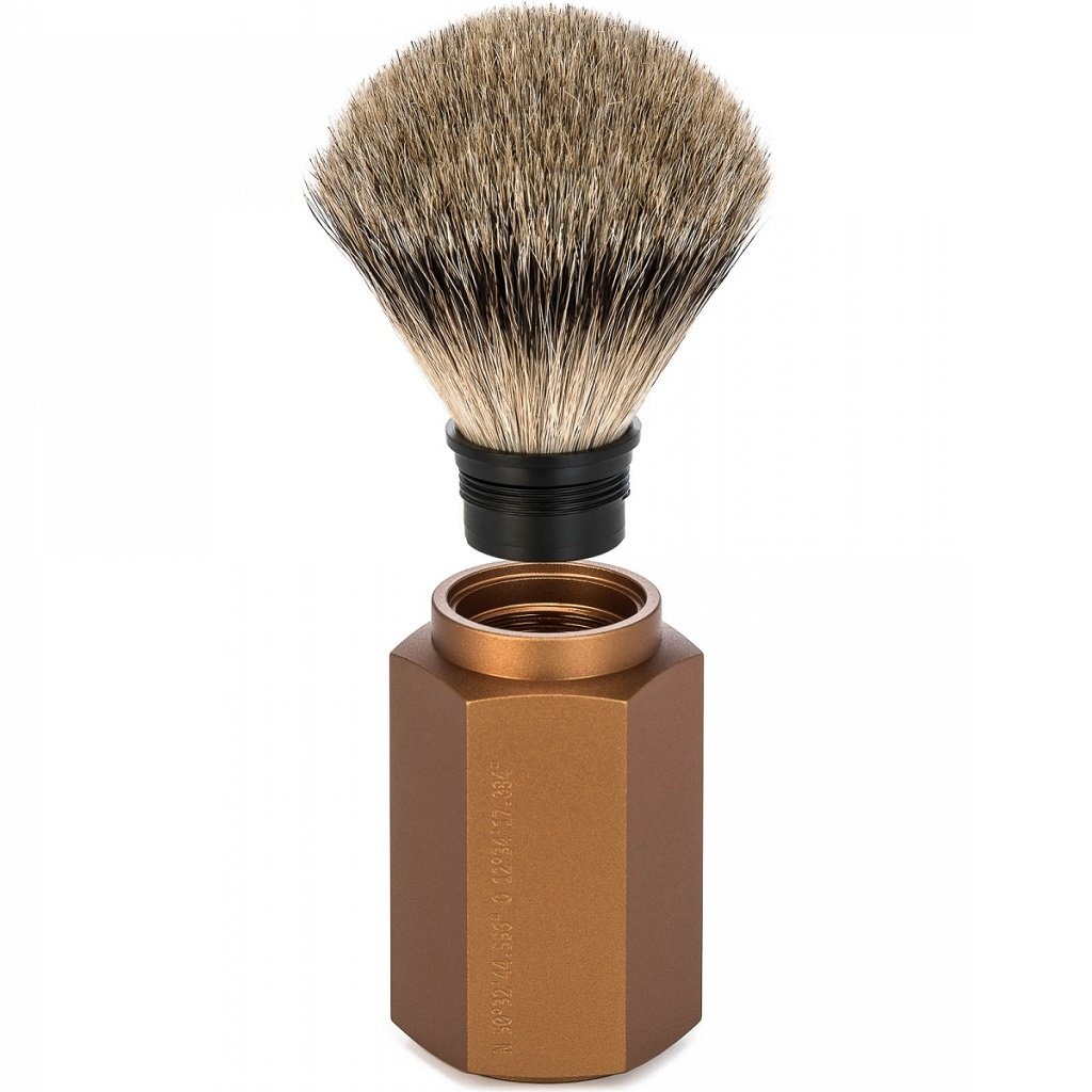 Scheerkwast Silvertip Hexagon Bronze (M)