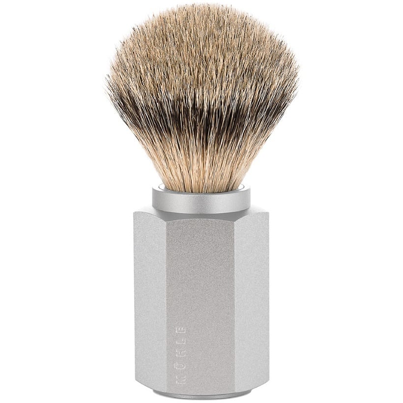 Scheerkwast Silvertip Hexagon Zilver (M)