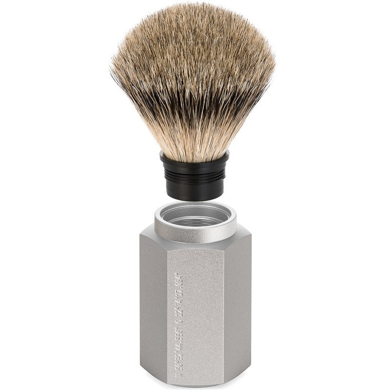 Scheerkwast Silvertip Hexagon Zilver (M)